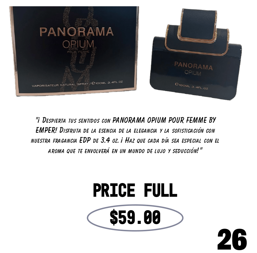 PANORAMA OPIUM POUR FEMME BY EMPER EDP 3.4 OZ